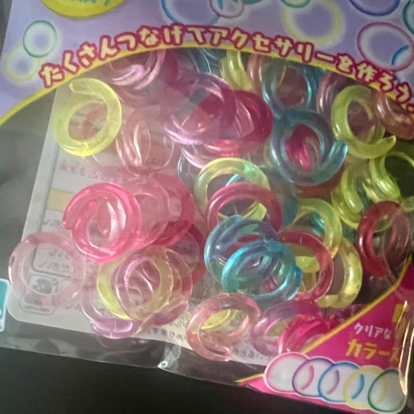 Chinese Jacks~Retro 1970's/80's Game~2 Sets of Rings=100 Total~Makes 10 Jacks - Picture 3 of 5